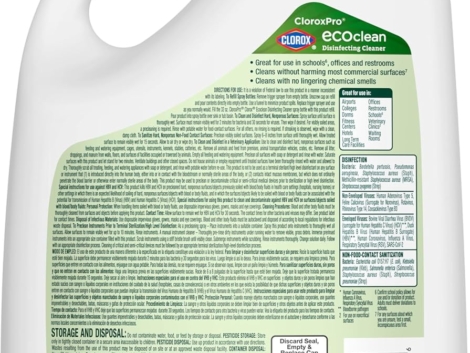 clorox backside view